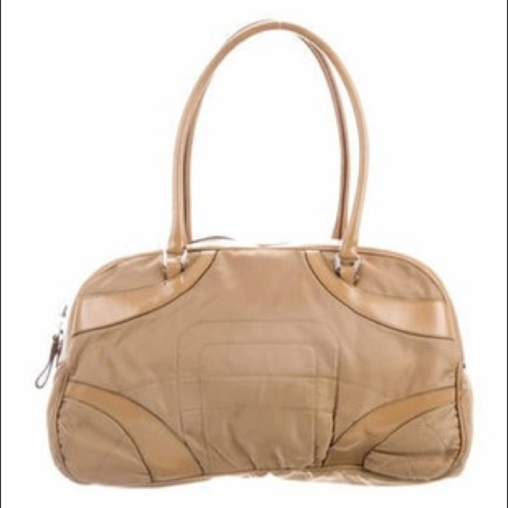 Prada Patent Leather And Nylon Tessuto Bowling Bag